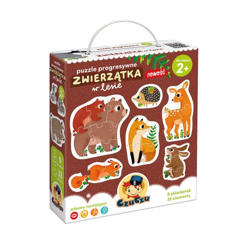 Miniaturka artykułu - CzuCzu Puzzle progresywne. Zwierzątka w lesie dla dzieci 2+
