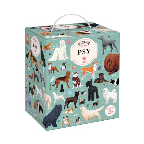 Miniaturka artykułu - CzuCzu Puzzlove. Psy. Puzzle 40 element&oacute;w dla dzieci 3+	