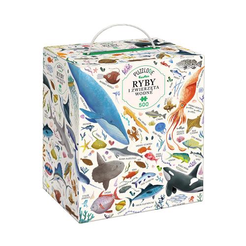 Miniaturka artykułu - CzuCzu Puzzlove Ryby i zwierzęta wodne Puzzle, 500 element&oacute;w