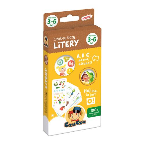 Miniaturka artykułu - CzuCzu Uczy - Litery Książeczka edukacyjna dla dzieci 3-5 lat, 1 szt.