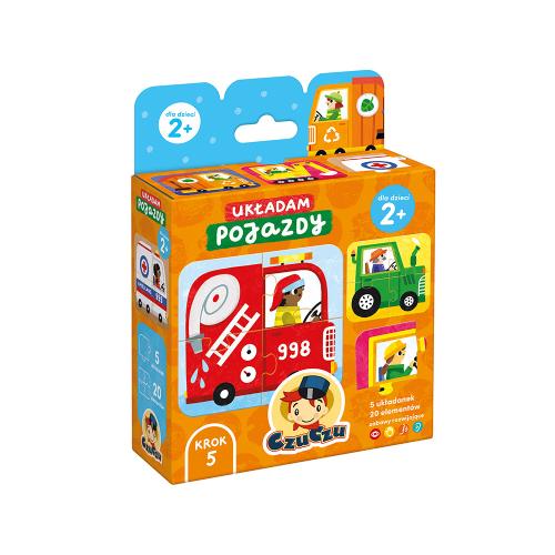 Miniaturka artykułu - CzuCzu Układam pojazdy 2+, 5 układanek, 20 element&oacute;w