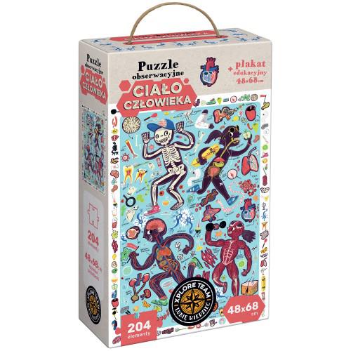 Miniaturka artykułu - Czuczu Xplore Team Puzzle obserwacyjne Ciało człowieka dla dzieci 7+