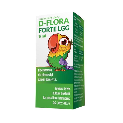 Miniaturka artykułu - D-Flora Forte LGG krople, 5 ml
