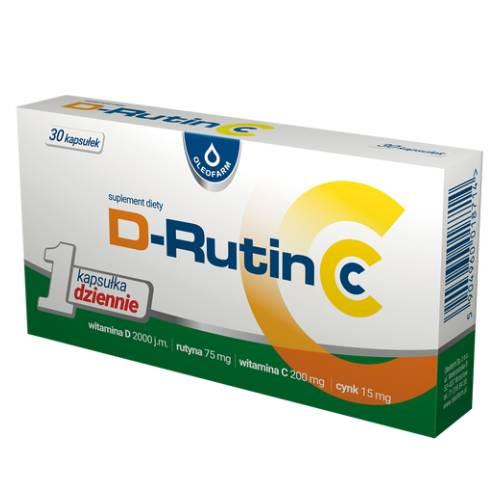 Miniaturka artykułu - D-Rutin CC, 30 kaps. OLEOFARM
