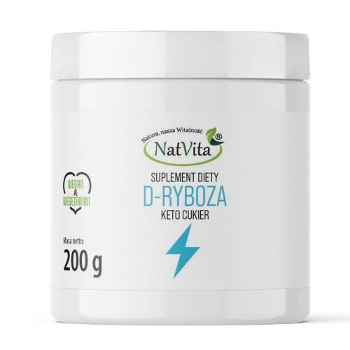 Miniaturka artykułu - NatVita D-Ryboza Keto cukier, 200 g