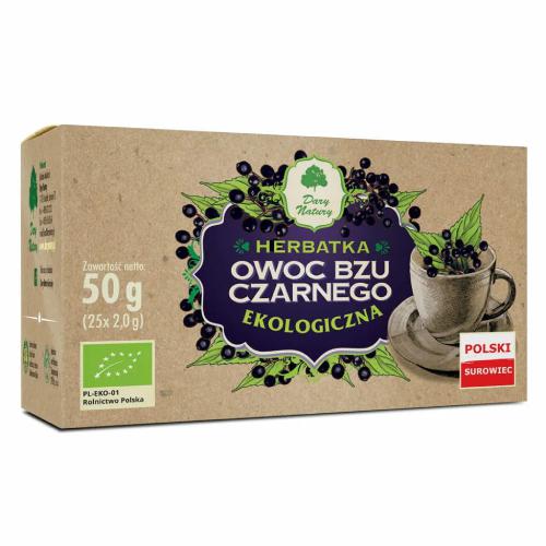 Miniaturka artykułu - DARY NATURY Bez czarny owoc EKO, 25 saszetek