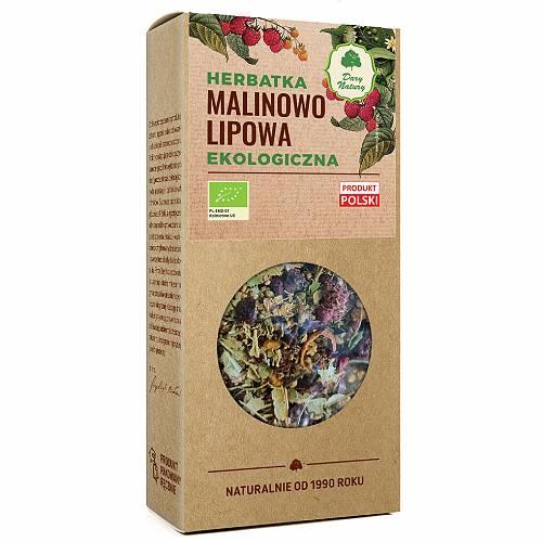 Miniaturka artykułu - DARY NATURY Eko Herbatka malinowo-lipowa, 80 g
