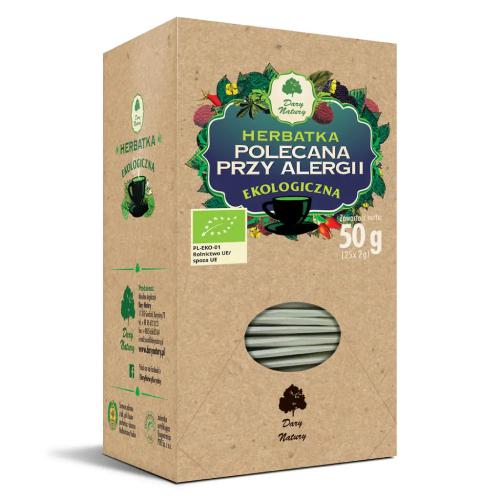 Miniaturka artykułu - DARY NATURY Herbata polecana przy alergii Ekologiczna, 25sasz.x2g