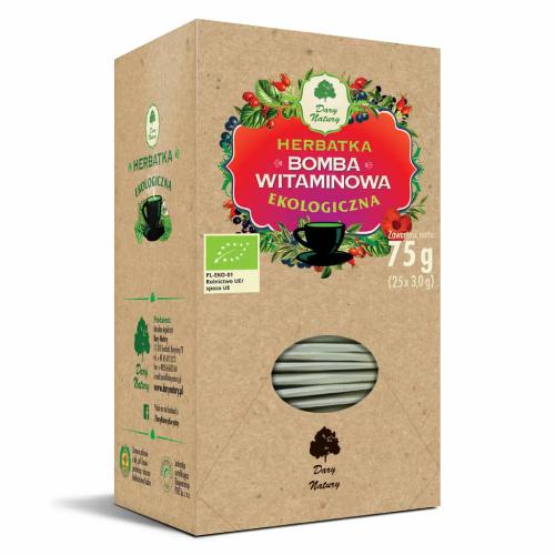 Miniaturka artykułu - DARY NATURY Herbatka Bomba witaminowa fix BIO, 25x3g