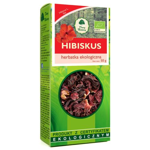 Miniaturka artykułu - Dary Natury Herbatka hibiskus, 50 g 