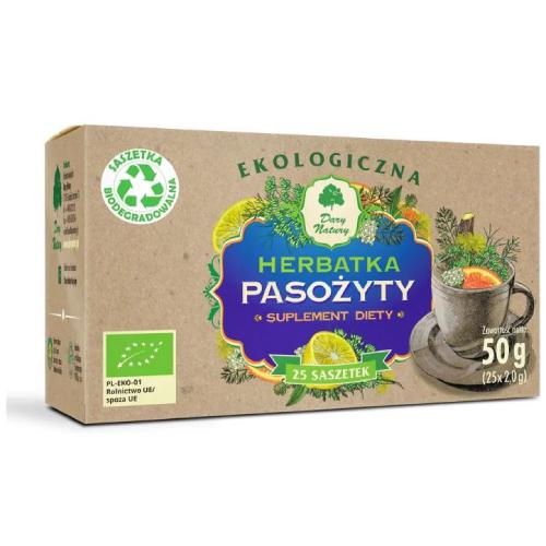 Miniaturka artykułu - DARY NATURY Herbatka ekologiczna Pasożyty, 25x2g