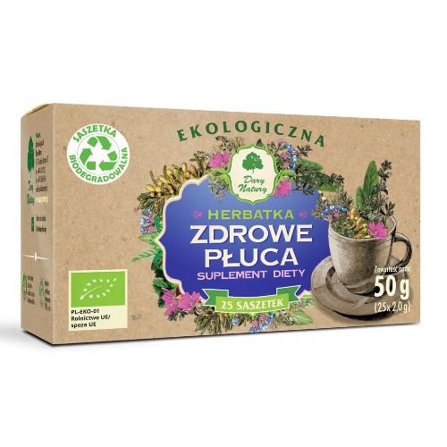 Miniaturka artykułu - DARY NATURY Herbatka Zdrowe Płuca Eko, 25x2g