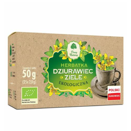 Miniaturka artykułu - DARY NATURY herbatka ziele Dziurawca BIO (25 x 2 g) 
