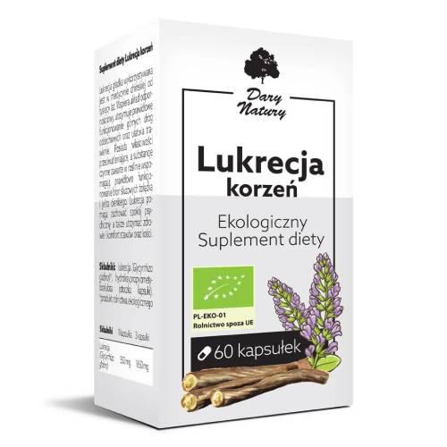 Miniaturka artykułu - DARY NATURY Korzeń lukrecji BIO, 60 kapsułek
