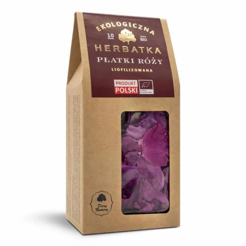 Miniaturka artykułu - DARY NATURY Herbatka Płatki R&oacute;ży Liofilizowana Eko, 10g