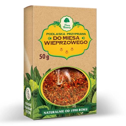 Miniaturka artykułu - DARY NATURY Podlaska przyprawa do mięsa wieprzowego, 50g