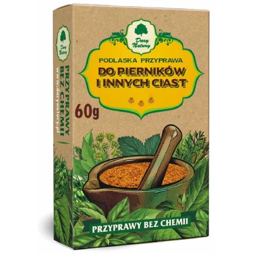 Miniaturka artykułu - DARY NATURY Podlaska przyprawa do piernik&oacute;w i innych ciast, 60g