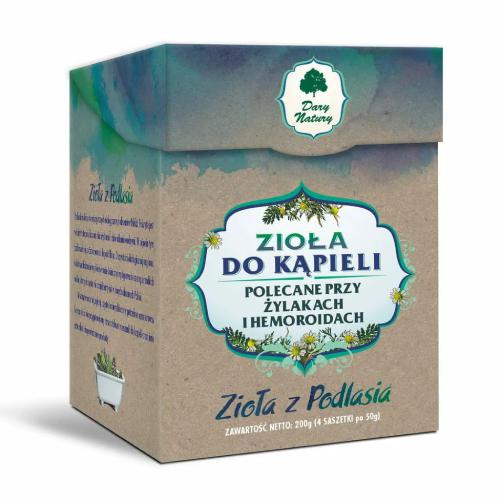 DARY NATURY Zioła do kąpieli przy hemoroidach, 4x50g 