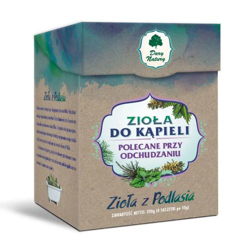 Miniaturka artykułu - DARY NATURY Zioła do kąpieli przy odchudzaniu, 4x50g 