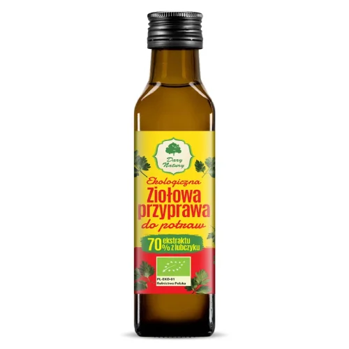 Miniaturka artykułu - Dary Natury Ziołowa przyprawa w płynie do potraw EKO, 250 ml