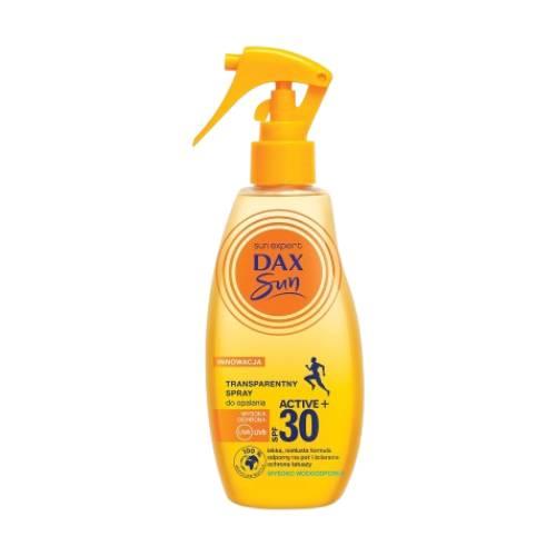 Miniaturka artykułu - Dax Sun Active + Transparentny spray do opalania SPF 30, 200 ml
