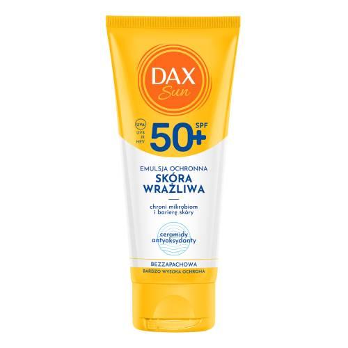 Miniaturka artykułu - Dax Sun Emulsja ochronna do twarzy Sk&oacute;ra wrażliwa SPF 50+, 100 ml