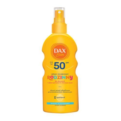 Miniaturka artykułu - Dax Sun Rodzinny Spray dla dorosłych i dzieci ochronny SPF 50, 200 ml