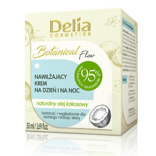 DELIA BOTANICAL FLOW - Krem kokosowy nawilżający do twarzy na dzień, 50ml 
