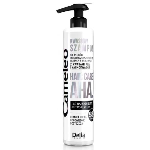 Miniaturka artykułu - DELIA Cameleo Hair Care AHA Szampon kwasowy do włos&oacute;w słabych i łamliwych, 250ml