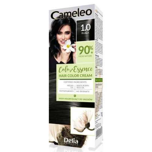 Miniaturka artykułu - DELIA CAMELEO Color Essence Krem koloryzujący 1.0 Czerń, 75g