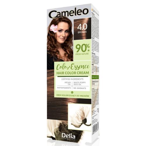 Miniaturka artykułu - DELIA CAMELEO Color Essence Krem do koloryzacji włos&oacute;w 4.0 Brown, 75g