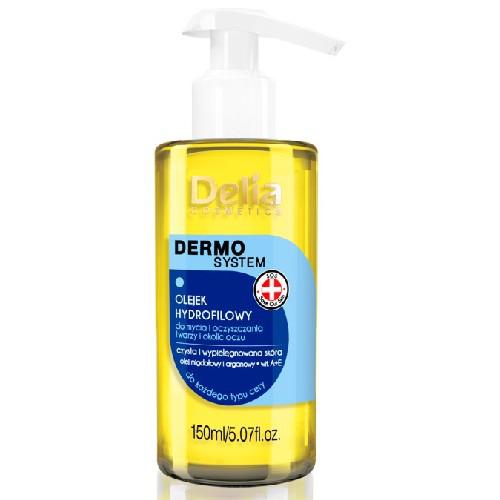 Miniaturka artykułu - DELIA DERMO SYSTEM - Demakijaż Olejek do mycia twarzy butelka, 150ml 
