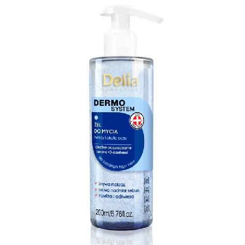 Miniaturka artykułu - DELIA DERMO SYSTEM - Demakijaż Żel do mycia twarzy butelka, 200ml 