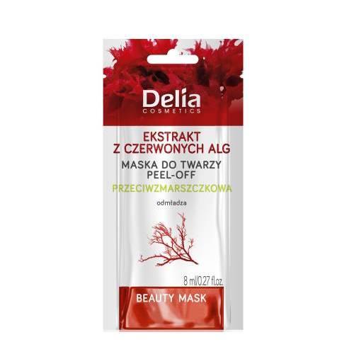 Miniaturka artykułu - DELIA Ekstrakt z czerwonych alg Maska przeciwzmarszczkowa do twarzy peel-off, 8ml