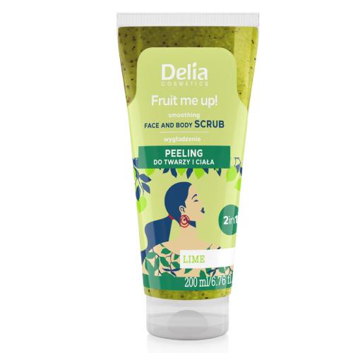 Miniaturka artykułu - DELIA Fruit me up! Peeling do twarzy i ciała Limonka, 200ml
