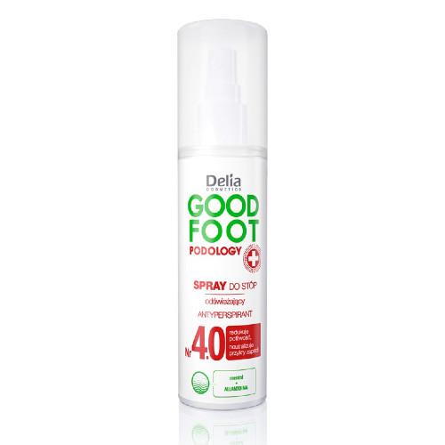 Miniaturka artykułu - DELIA GOOD FOOT - PODOLOGY 4.0 Odświeżający spray do st&oacute;p, 100ml