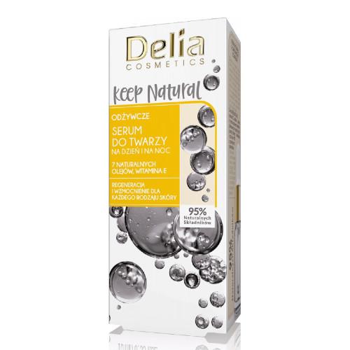 Miniaturka artykułu - DELIA KEEP NATURAL - Odżywcze serum do twarzy 7 olej&oacute;w butelka, 10ml 