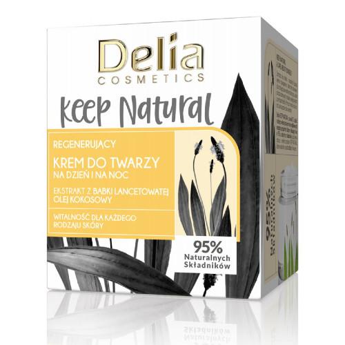 Miniaturka artykułu - DELIA KEEP NATURAL - Regenerujący krem do twarzy na dzień i noc, 50ml 