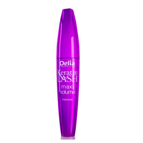 Miniaturka artykułu - DELIA KERATIN LASH Maskara FIOLETOWA maxi volume, 12ml 