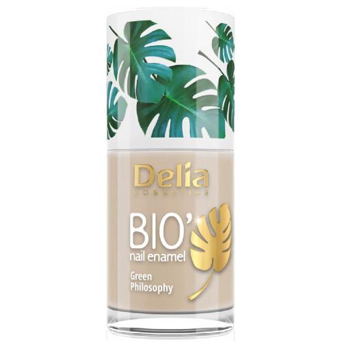 Miniaturka artykułu - DELIA - lakier do paznokci - Bio Green Philosophy 607 dark beige, 11ml 