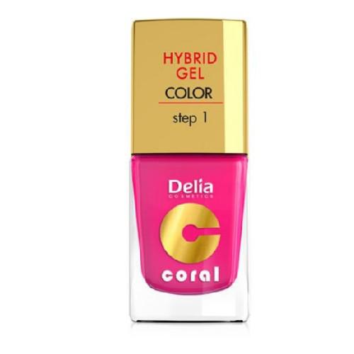 Miniaturka artykułu - DELIA - lakier do paznokci - Coral Hybrid Gel 03 r&oacute;żowy, 11ml