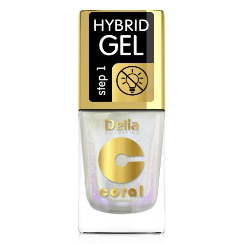 Miniaturka artykułu - DELIA - lakier do paznokci - Coral Hybrid Gel 104 perłowy, 11ml