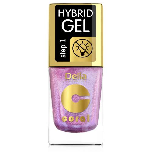 Miniaturka artykułu - DELIA - lakier do paznokci - Coral Hybrid Gel 105 r&oacute;żowy, 11ml