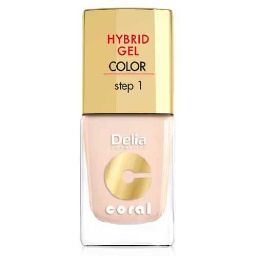 Miniaturka artykułu - DELIA - lakier do paznokci - Coral Hybrid Gel 20 ivory, 11ml