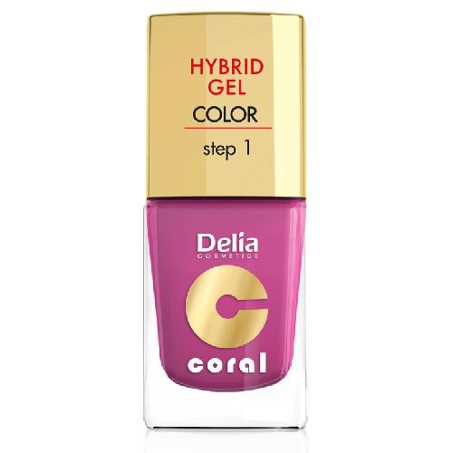Miniaturka artykułu - DELIA - lakier do paznokci - Coral Hybrid Gel 21 fuksja, 11ml 