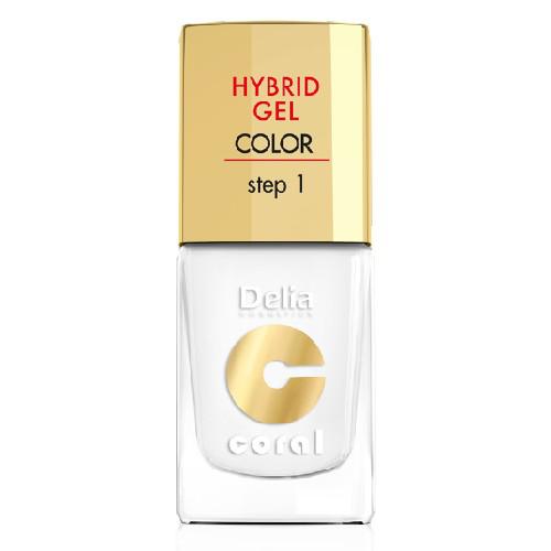 Miniaturka artykułu - DELIA - lakier do paznokci - Coral Hybrid Gel 25 biały, 11ml 