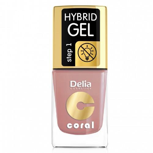 Miniaturka artykułu - DELIA - lakier do paznokci - Coral Hybrid Gel 43 Mocha, 11ml 