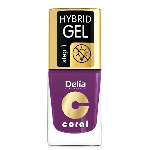 Miniaturka artykułu - DELIA - lakier do paznokci - Coral Hybrid Gel 47 Burgundy, 11ml 