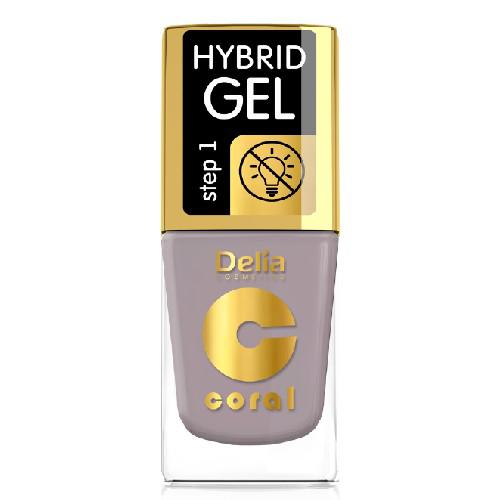 Miniaturka artykułu - DELIA - lakier do paznokci - Coral Hybrid Gel 57 kawa, 11ml 