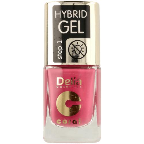 Miniaturka artykułu - DELIA Lakier do paznokci Coral Hybrid Gel 69, 11ml